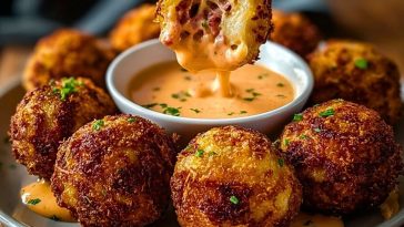 Reuben Balls with Spicy Thousand Island Dipping Sauce
