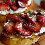 Roasted Strawberry Whipped Ricotta Toast