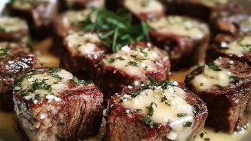 Steak Bites with Garlic Butter and Parmesan