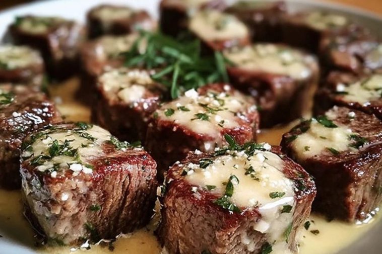 Steak Bites with Garlic Butter and Parmesan