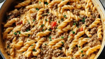 Stovetop Creamy Ground Beef Pasta