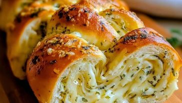 Swirled Garlic Herb And Cheese Bread