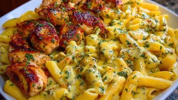 Velveeta Chicken Penne in Creamy Mozzarella Garlic Cheese Sauce