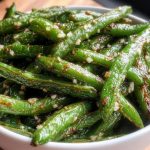 Air Fryer Garlic Roasted Green Beans