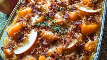 Apple Butternut Squash Casserole with Cozy Flavor