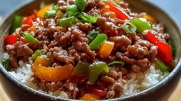 Beef Pepper Rice Bowl