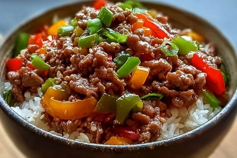 Beef Pepper Rice Bowl