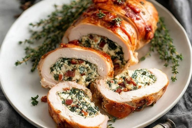Best Christmas Stuffed Turkey Breast