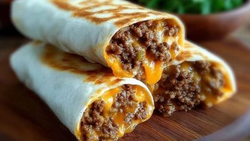 Cheesy Beef Wraps