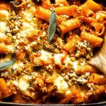 Cheesy Pasta Bake with Pumpkin-Tomato Sauce