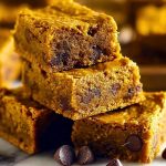 Chewy Pumpkin Blondies with Warm Spices