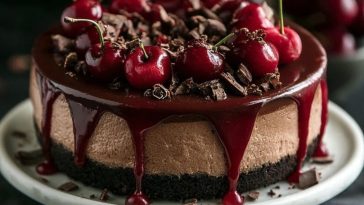 Chocolate Cherry Cheesecake