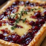Cranberry Brie Tart with Pancetta & Thyme