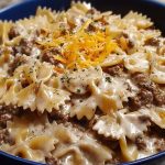 Creamy Beef and Bowtie Pasta