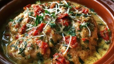 Delicious Slow Cooker Tuscan Chicken