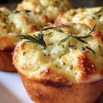 Easy Garlic Rosemary Focaccia Muffins