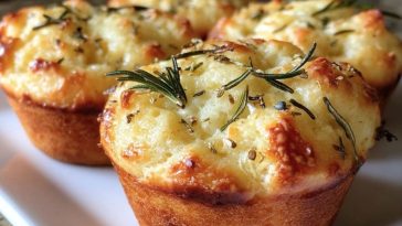 Easy Garlic Rosemary Focaccia Muffins