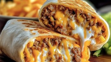 Easy Homemade Beefy Melt Burritos