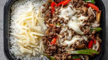 Ground Beef Philly Cheesesteak Meal Prep