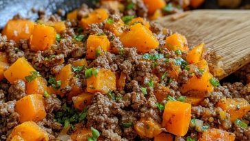Ground Beef and Sweet Potato Skillet