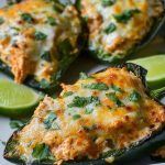 Homemade Chicken Stuffed Poblano Peppers