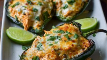 Homemade Chicken Stuffed Poblano Peppers