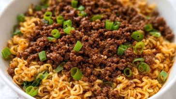 Korean-Style Ground Beef Ramen