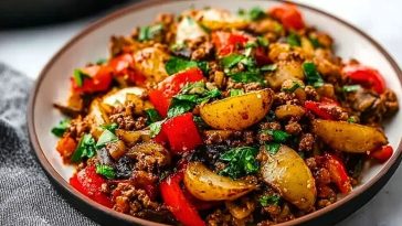 Mediterranean Ground Beef Stir Fry