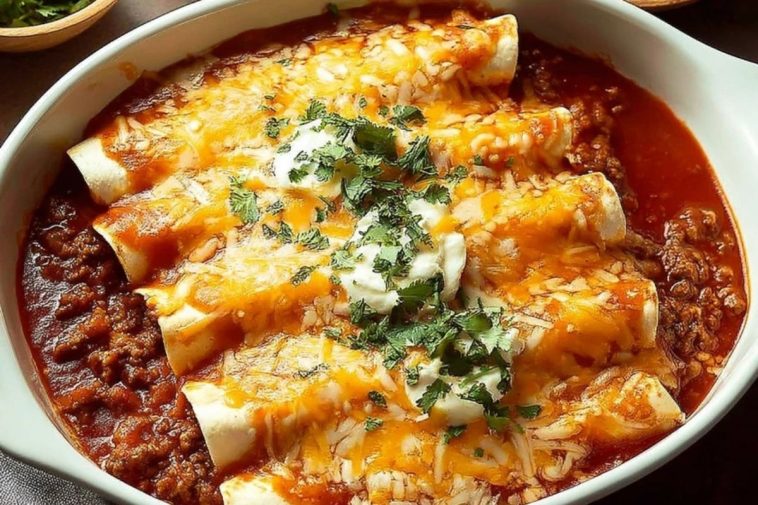 Mouthwatering Beef Enchiladas with Homemade Red Sauce