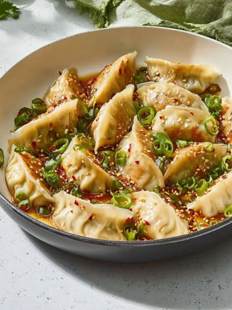 One Pan Dumpling Dinner