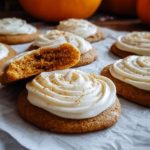 Pumpkin Sugar Cookies with Cream Cheese Frosting