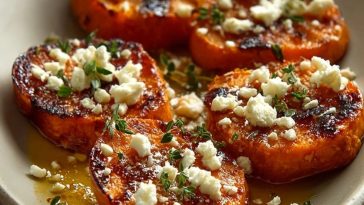 Roasted Sweet Potato Rounds with Honey & Feta
