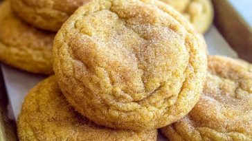 Soft Pumpkin Snickerdoodles with Cinnamon Sugar