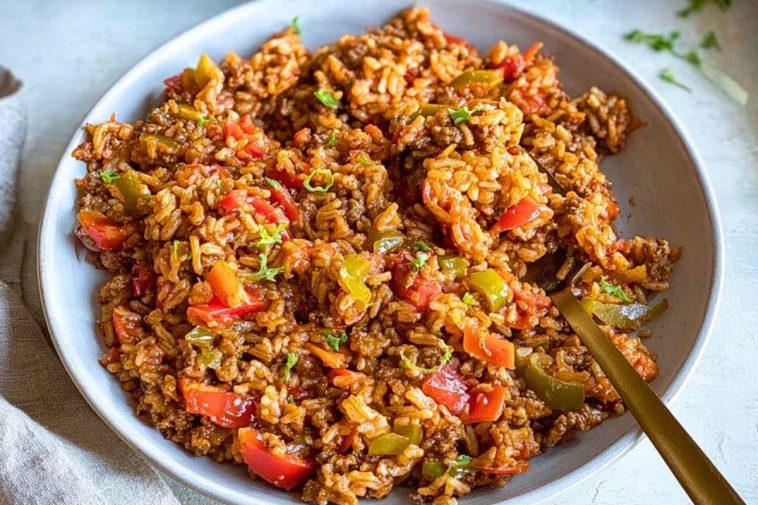 The BEST Unstuffed Pepper Skillet