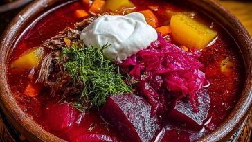 Authentic Ukrainian Borscht Soup