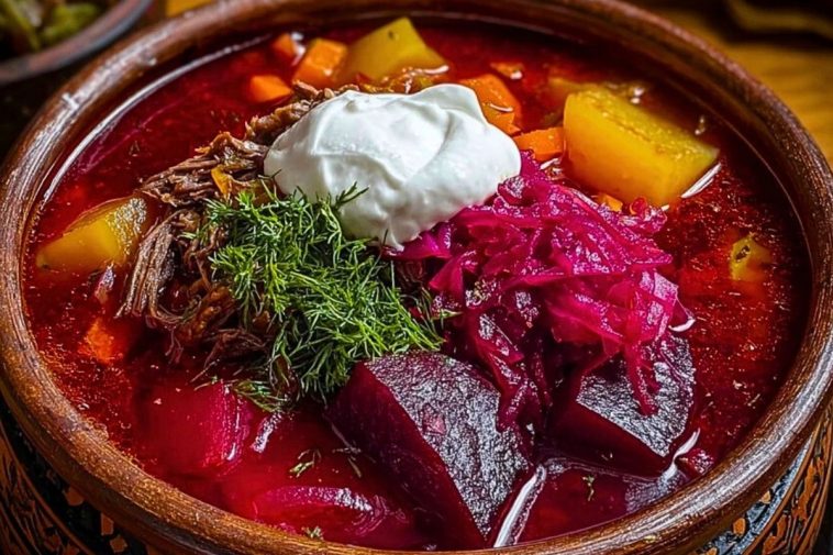 Authentic Ukrainian Borscht Soup