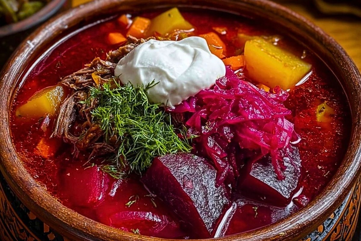 Authentic Ukrainian Borscht Soup