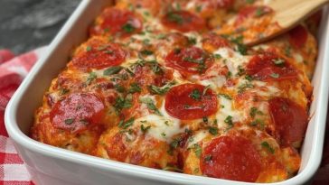 Bubble Up Biscuit Pizza Casserole