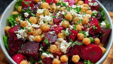 Chickpea, Beet & Feta Salad with Lemon