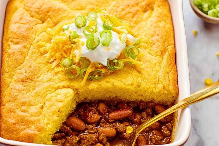 Chili and Cornbread Casserole