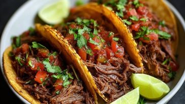 Crockpot Mexican Shredded Beef Tacos