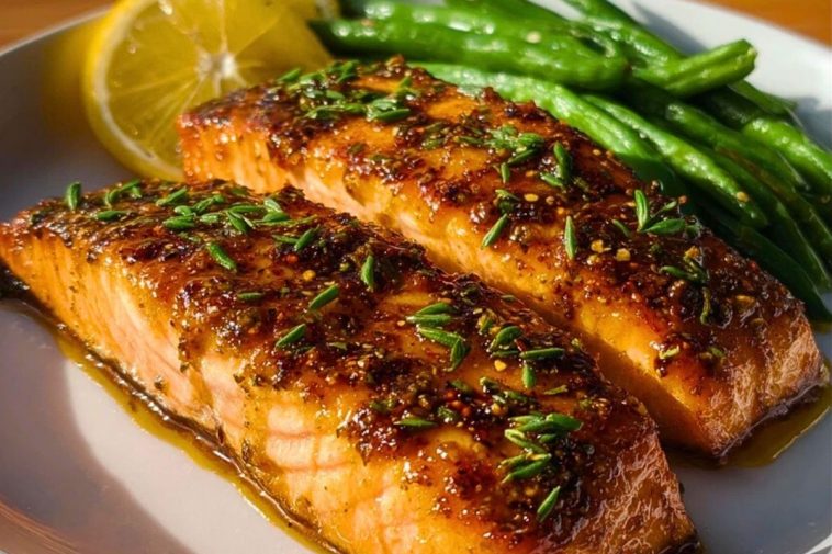 Delicious Air Fryer Honey Mustard Salmon