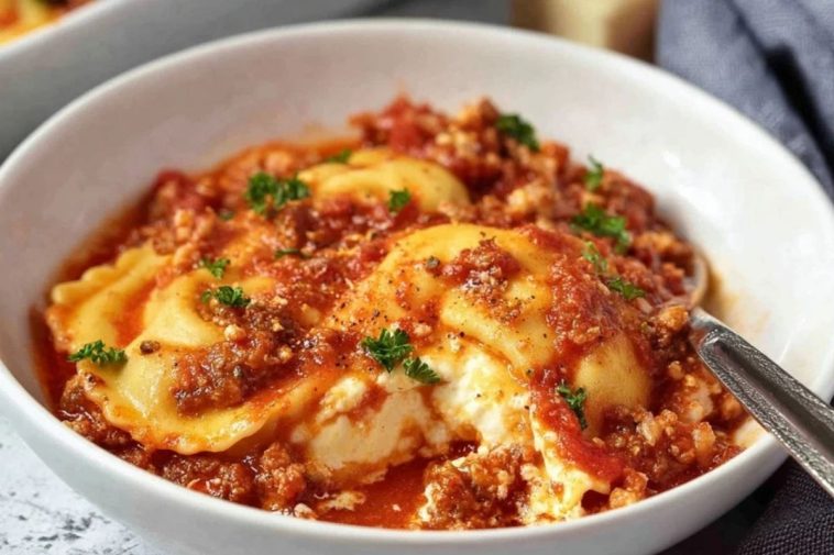 Easy Baked Ravioli Casserole