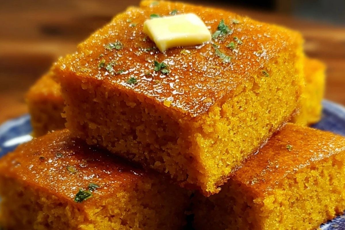 Honey Butter Sweet Potato Cornbread