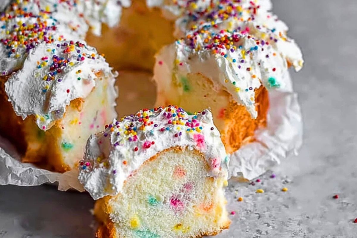 Light Funfetti Angel Food Cake