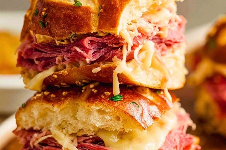 Reuben Pretzel Sliders