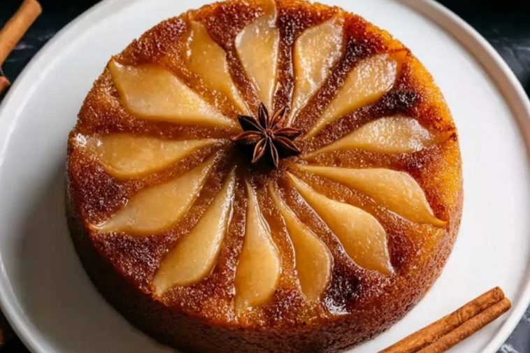 Spiced Pear Upside Down Cake