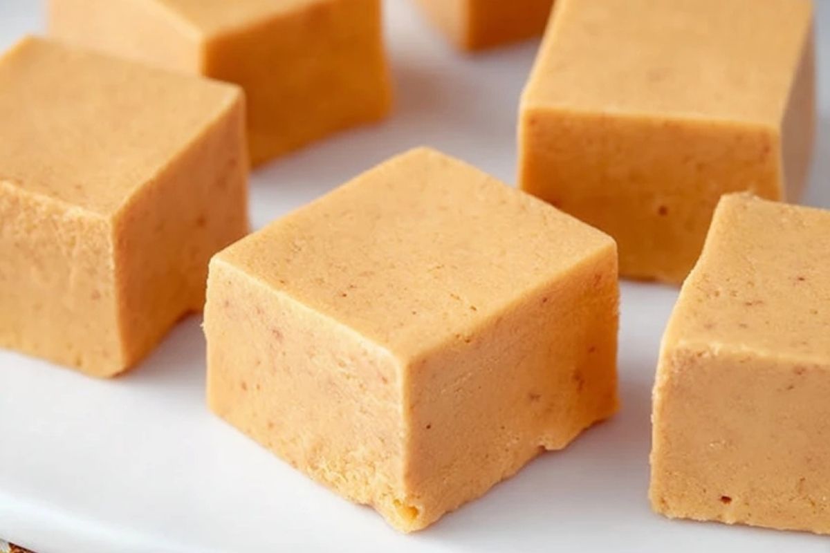 White Chocolate Pumpkin Fudge