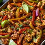 30 Minute Sheet Pan Chicken Fajitas