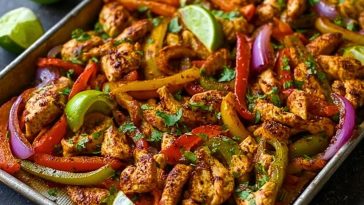 30 Minute Sheet Pan Chicken Fajitas